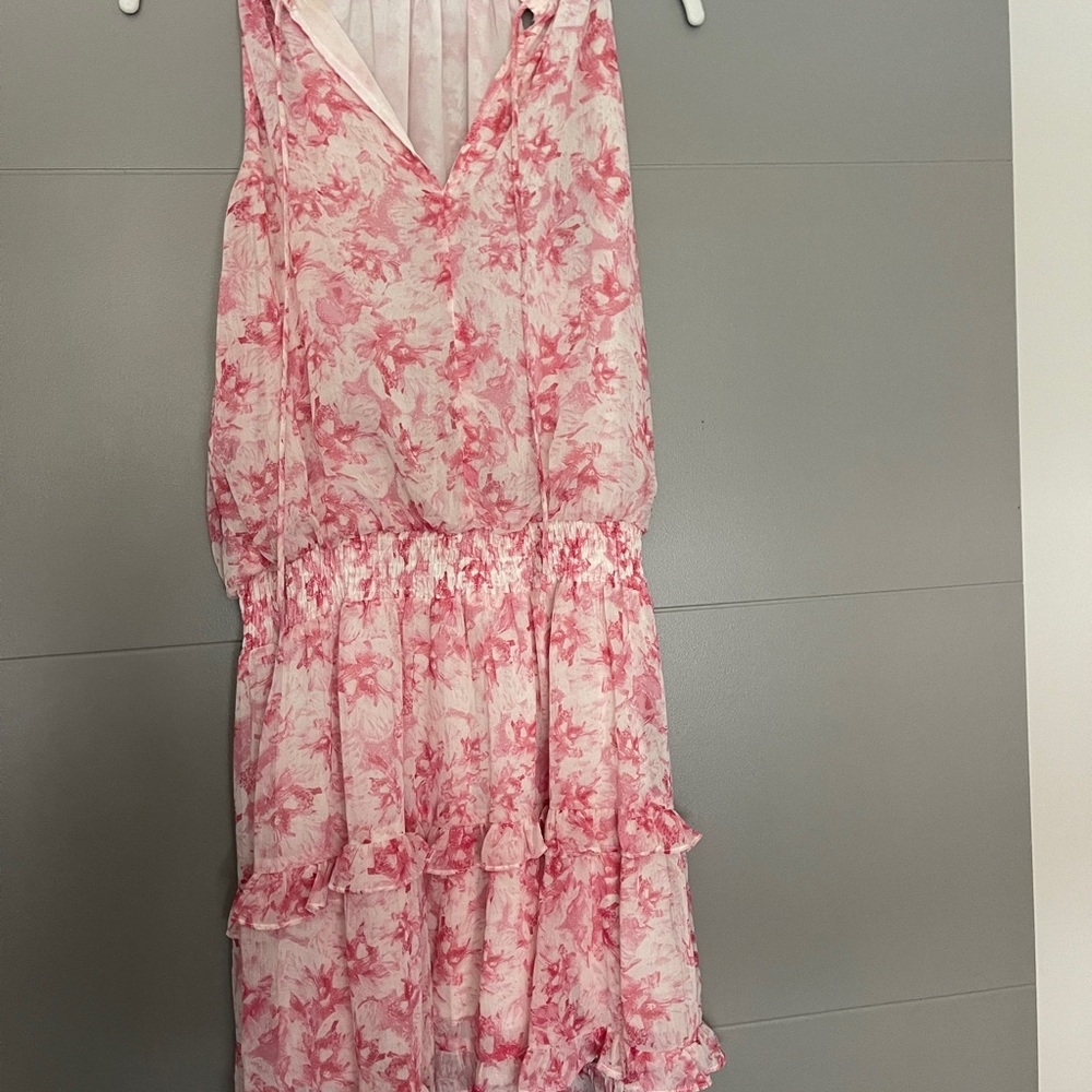 Floral Pink Sleeveless Dress